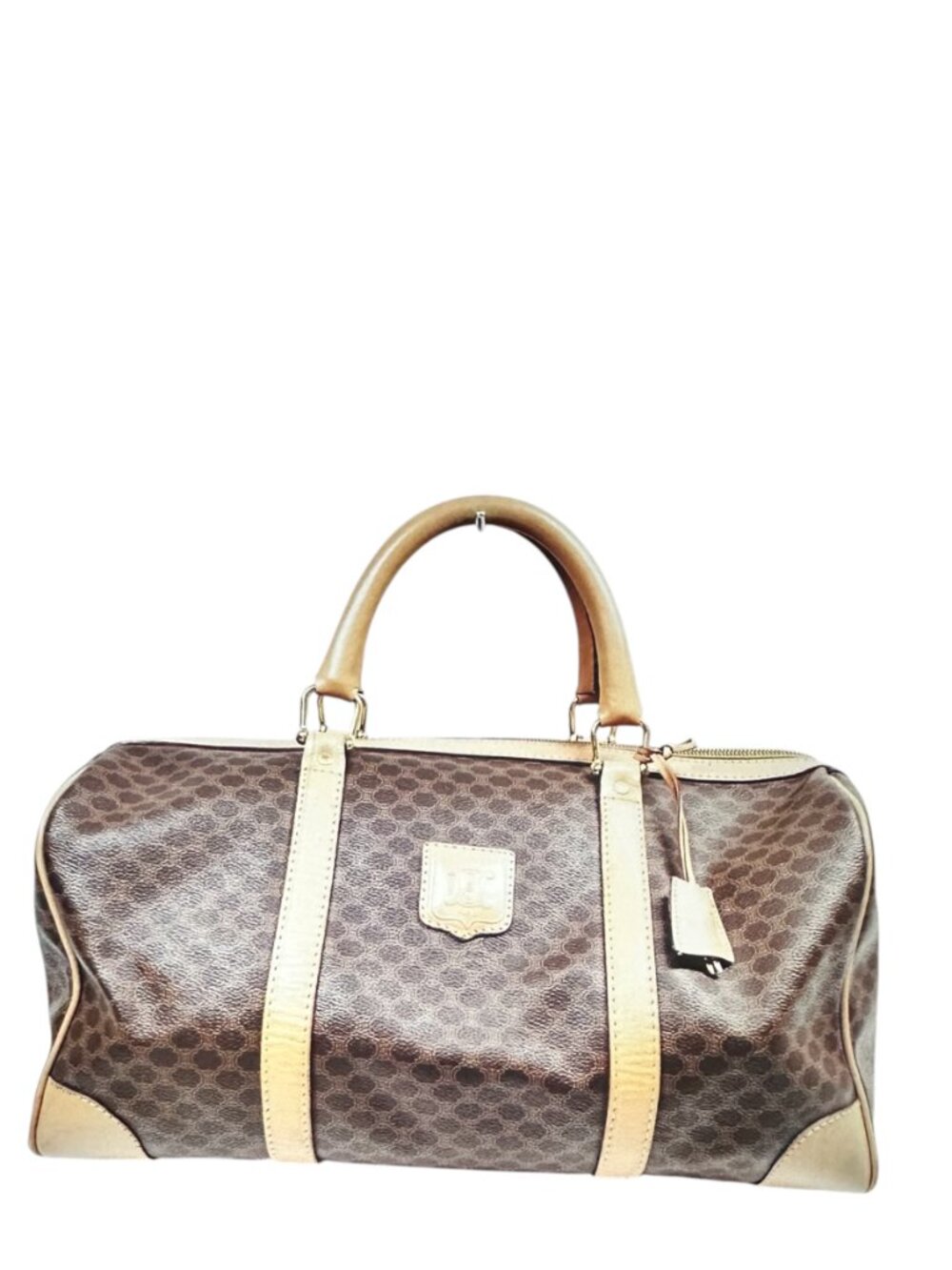 Authentic Celine Macadam Boston Brown PVC  Leather Travel Bag UNISEX - Picture 2 of 7